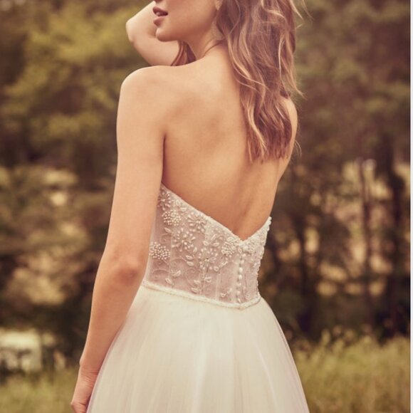 Lillian WestSweetheart strapless beaded a-line bridal dress
